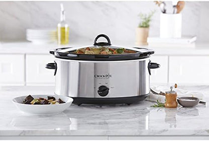 7 Quart Oval Manual Slow Cooker – Stainless Steel - Curated Catalog Q4