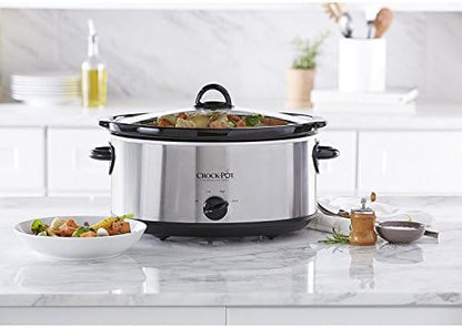 7 Quart Oval Manual Slow Cooker – Stainless Steel - Curated Catalog Q4