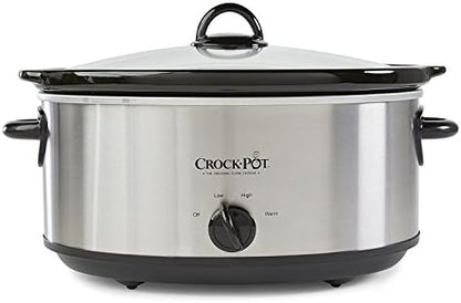 7 Quart Oval Manual Slow Cooker – Stainless Steel - Curated Catalog Q4