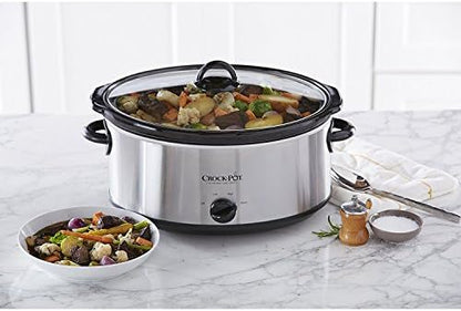 7 Quart Oval Manual Slow Cooker – Stainless Steel - Curated Catalog Q4
