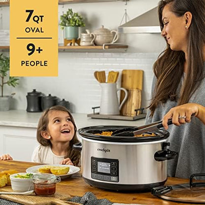 7 Quart Portable Programmable Slow Cooker with Timer - Curated Catalog X6