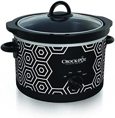 4.5 Quart Portable Slow Cooker – Black & White - Curated Catalog X4