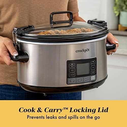 7 Quart Portable Programmable Slow Cooker with Timer - Curated Catalog X6