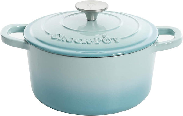 3 Quart Enameled Cast Iron Dutch Oven – Aqua - Curated Catalog S0