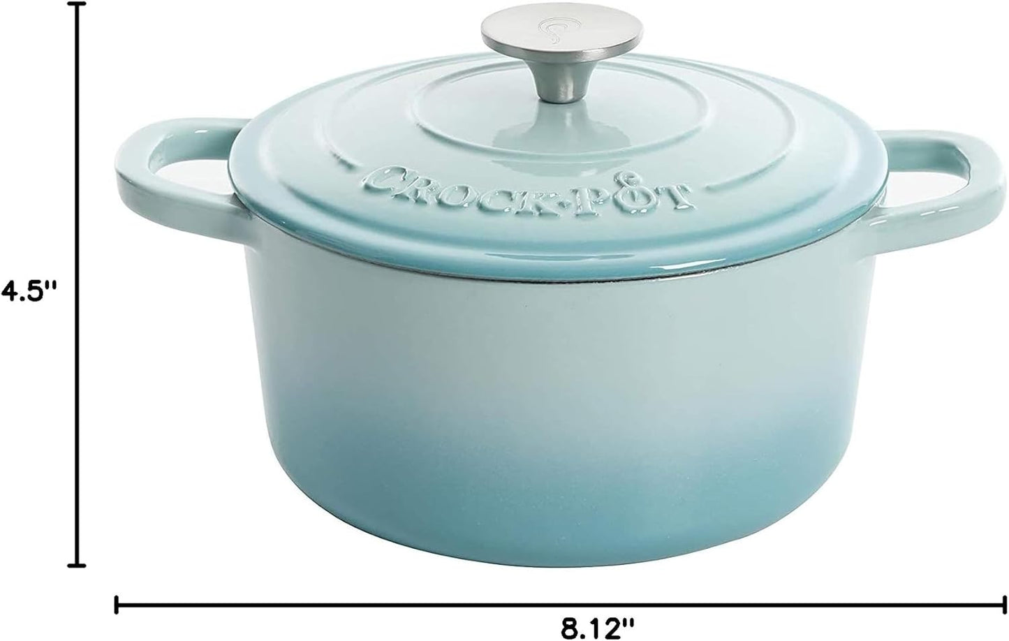 3 Quart Enameled Cast Iron Dutch Oven – Aqua - Curated Catalog I0