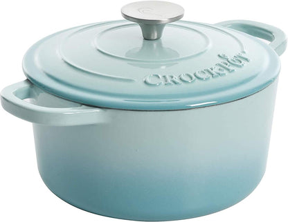 3 Quart Enameled Cast Iron Dutch Oven – Aqua - Curated Catalog S0